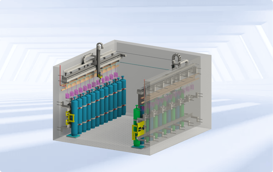 气瓶充装-特气充装间自动开闭阀门系统